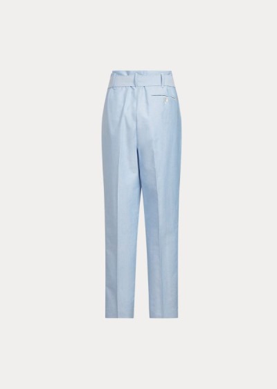 Women's Polo Ralph Lauren Belted Cotton Pants | 317042TFM